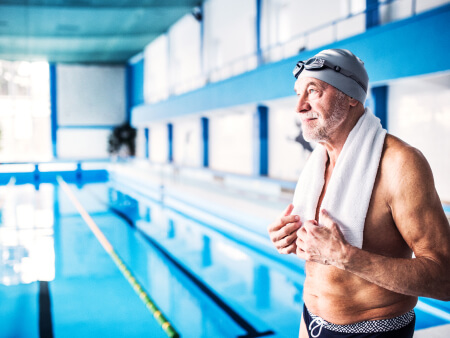 Fit senior man