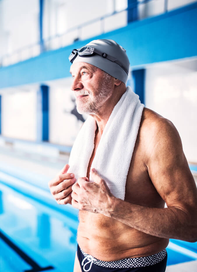 Fit senior man
