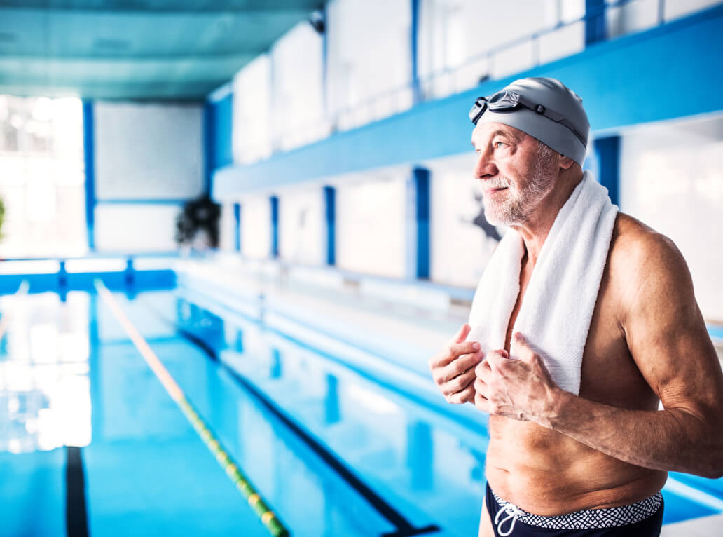 Fit senior man