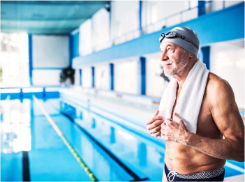 Fit senior man